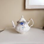 Royal Albert Moonlight Rose Teapot & Trivet: English Bone China - Image 7