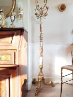 Superb Marble Coat Rack - Italian Hallway Rack - Hollywood Regency Style - Mid-Century Coat Hat Rack Hall Free Stand