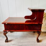 Chippendale Wood Nightstand – One Drawer Bedside Cabinet, Vintage Accent Table - Image 4