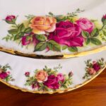 Original Royal Albert Old Country Roses Double Tier with Handle, Cake Stand, Made in England - Image 7