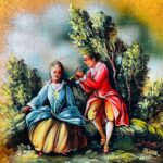 Exquisite Vintage Hand-painted Cabinet French Louis XV-style - Image 5