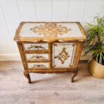 Vintage Cabinet - Gilded Wood Italian Cabinet - Hollywood Regency - Florentine Furniture - Image 4