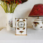 Original Royal Old Country Roses, Quartz Clock, Bone China Porcelain, Made in England - Image 3