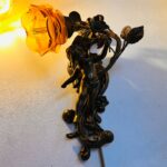 Bronze Cherub Wall Sconces – Italian Vintage Pair, Ornate Rococo Style Wall Lamps - Image 6