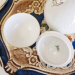 Porcelain Dresden Tea Set – German Bone China, Floral Pattern, 15-Piece Tableware Service - Image 9