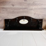 Old Dutch wall hanger, coat rack with beveled mirror - Image 9