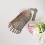 Silver Mesh Flapper Purse – 1920s Art Deco Wristlet with Finger Ring