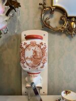 PeDe en geen andere! Vintage wall coffee grinder Dutch PeDe orange motif ceramic grinder bar decor wall decor - Image 3