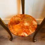 Rosso Verona Marble Pedestal – Hollywood Regency Tall Plant Stand or Accent Table - Image 6