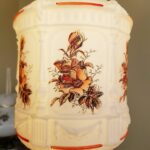 Vintage Pair of Pendant Opaline White Glass Light Lamps Art Deco Ceiling Lamps - Image 5