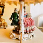 Vintage Dresden porcelain bedside table lamp, home decor Germany - Image 9