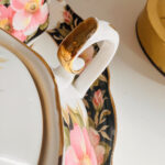 Provincial Flowers Alberta Rose milk sugar tray, England porcelain 1975 LTD - Image 8