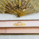 An exquisite antique hand-painted fan with cherubs, dating back to 19th Century fan made by Faucon of Paris France - Image 7