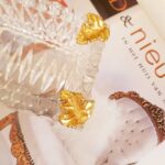 Crystal Cut Glass Ashtray with Gold Rim – Mid Century Barware Accent - Image 5