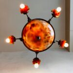 French Rococo Chandelier with Vianne Glass Shades – Louis XV Gold Tone 5-Light Fixture - Image 8