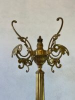 Italian Column Style Brass Standing Coat Rack, Hall Tree, Entryway Stand Rack - Image 5