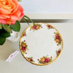 Elegant Vintage Porcelain Pedestal Dish, Royal Albert Old Country Roses, Porcelain Comport - Image 7