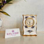Original Royal Albert Moonlight Rose, Quartz Clock, Bone China Porcelain, Made in England
