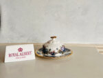 Moonlight Rose Butter Dish with Lid – Porcelain Serving Piece, 80s Royal Albert Style - Image 5