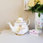 Original Royal Albert 'Golden Glory ' Tea Pot, Bone China Porcelain, Made in England, Rare Find