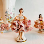 Dresden Lace Porcelain Figurine Vintage Collectible Item Nice gift Vanity Decor