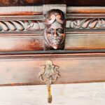 Antique Dutch wall hanger Coat Rack with Shelf - Image 6