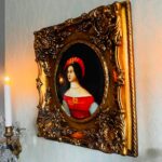 Framed Lady Portrait on Wood – Gilded Vintage Wall Art, Traditional Home Decor - Image 3