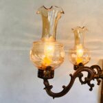 Farmhouse Brass Chandelier with 5 Arms – Rustic Hanging Ceiling Light - Image 4