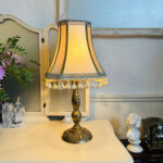 Brass Desk Lamp with Frosted Glass Shade – Retro Office Table Light, Mid Century Style