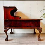 Chippendale Wood Nightstand – One Drawer Bedside Cabinet, Vintage Accent Table - Image 2