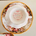 Queen Anne Summer Rose, Porcelain Table Set for 2, Gold Glided, Porcelain Tableware - Image 8