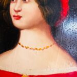 Framed Lady Portrait on Wood – Gilded Vintage Wall Art, Traditional Home Decor - Image 5