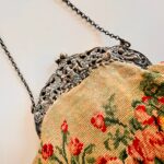 Antique Silver Purse, handmade petit-point model, antique silver hallmarks - Image 3