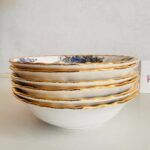 Moonlight Rose Breakfast Bowls Set – Royal Albert Fine China, Blue Floral, Set of 6 - Image 6