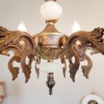 Marble and Brass Chandelier – Romantic 6-Arm Lighting, French Revival Style - Image 7