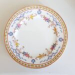 Vintage Porcelain Plates Blue Ribbons and Garlands, The Regent China, Made in England - Image 2