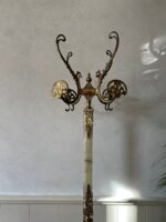 Brass and Marble Hall Tree – Hollywood Regency Coat Rack, Italian Entryway Stand - Image 6