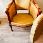 Pair of Louis XVI Bergère Chairs – Wood Frame with Cane Seats, French Accent Chairs - Image 8