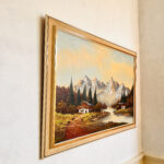 1970s Retro Wall Art – Colorful Abstract Painting on Canvas, Mid Century Home Decor - Image 2