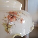 Big Pendant Light Lamp, opaline glass and wood handle, hard to find lull down lamp - Image 8