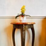 Rosso Verona Marble Pedestal – Hollywood Regency Tall Plant Stand or Accent Table - Image 8