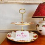 Original Royal Albert Old Country Roses Double Tier with Handle, Cake Stand, Made in England - Image 5