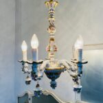 Stunning Chandelier, Capodimonte Porcelain Chandelier, Small Pink Roses, Home Lighting, 5 Arms Chandelier, Play Video! - Image 4