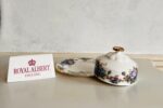 Moonlight Rose Butter Dish with Lid – Porcelain Serving Piece, 80s Royal Albert Style - Image 4