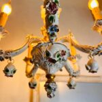 Porcelain Chandelier, Vintage Home Lighting, Capodimonte style. - Image 4