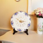 Royal Albert Moonlight Rose Wall Clock, Quartz Clock, Original Bone China Porcelain, Made in England, LTD 1987