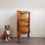 Gold Leaf Corner Cabinet – 1960s Italian Style with Shelves, Hollywood Regency Accent - Image 7