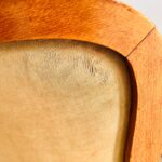 French Tapestry Armchair with Roses – Carved Wood Frame, Shabby Cottage Accent - Image 10