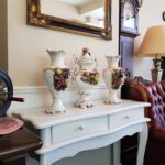 Large Hand Painted Bassano Style Vase Trio – Vintage Ceramic Decor Set - Image 2