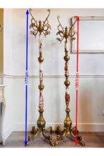 Italian Marble Hall Tree – Tall Brass Coat Rack, Mid-Century Hollywood Regency - Image 7